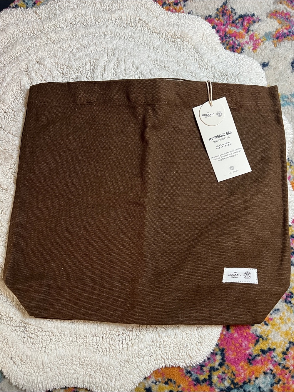 The Organic Company MY ORGANIC BAG in Teak Brown Reusable Shopping Tote